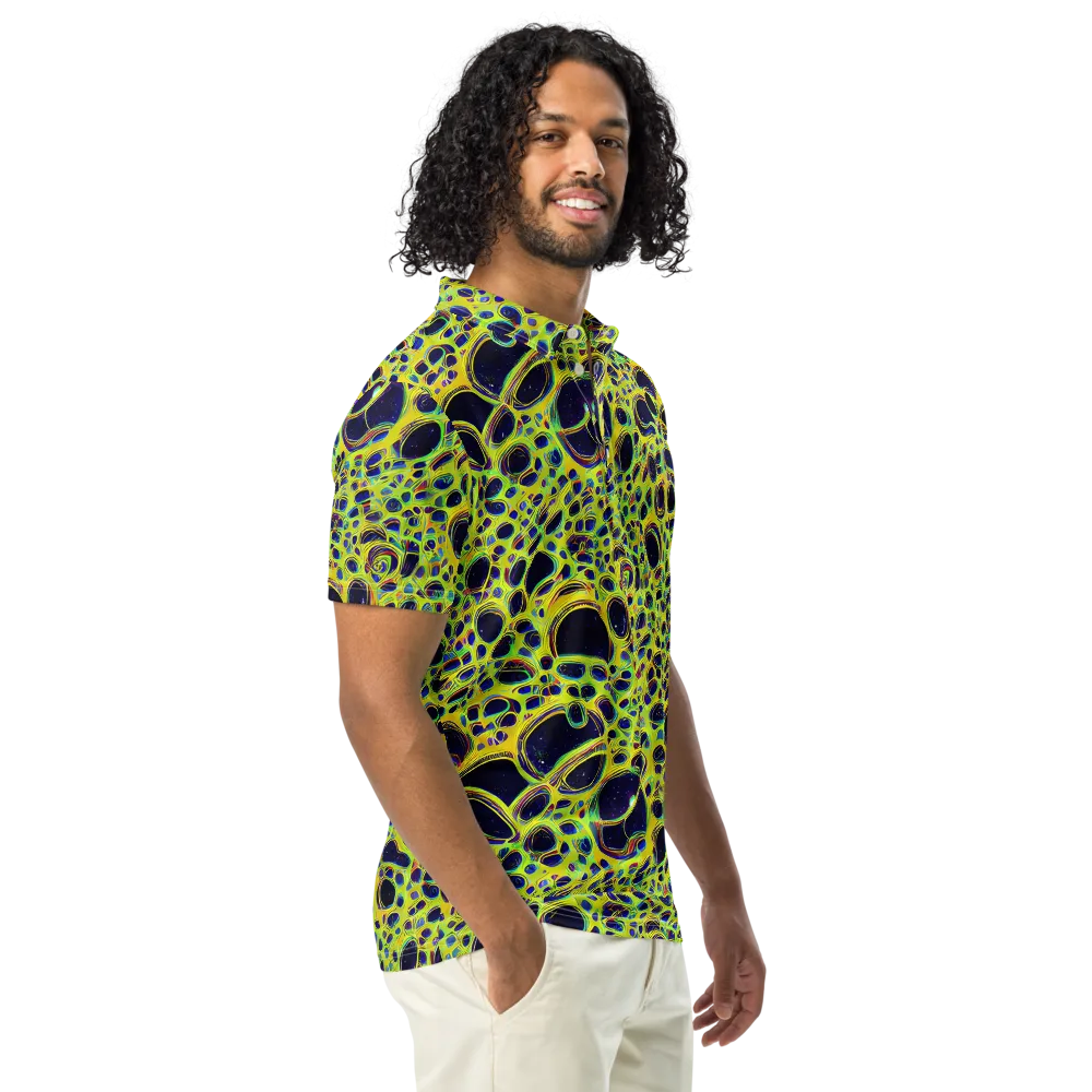 Acidic Nebula on Men's Slim Fit Polo Shirt — Right Front