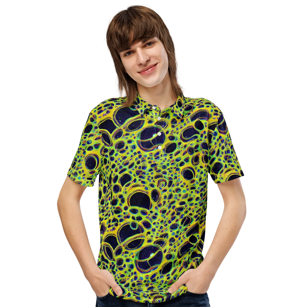 Acidic Nebula on Men's Slim Fit Polo Shirt — Front
