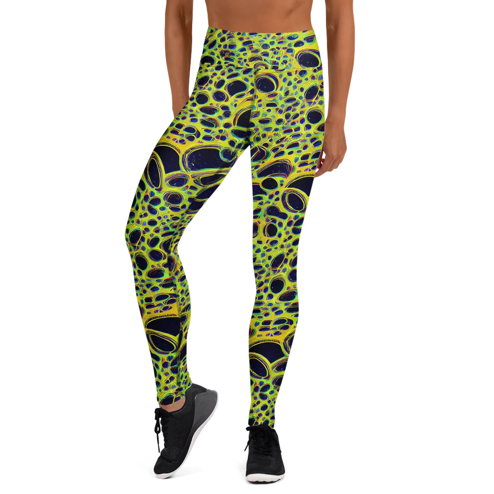 Acidic Nebula on Yoga Leggings — Front