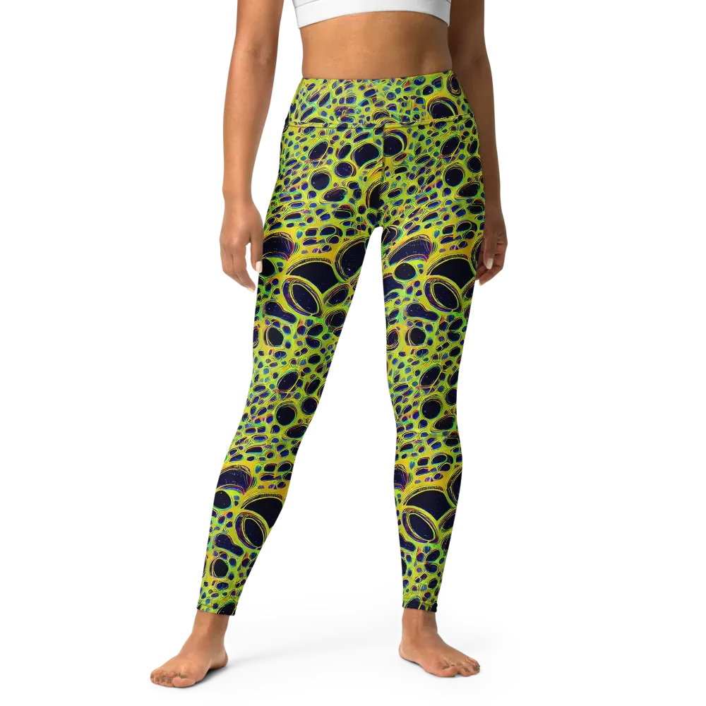 Acidic Nebula on Yoga Leggings — Front