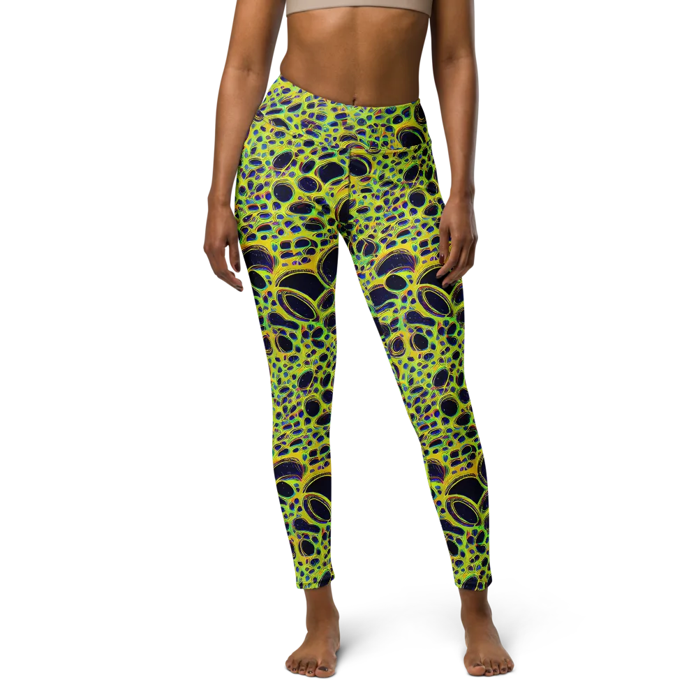 Acidic Nebula on Yoga Leggings — Front