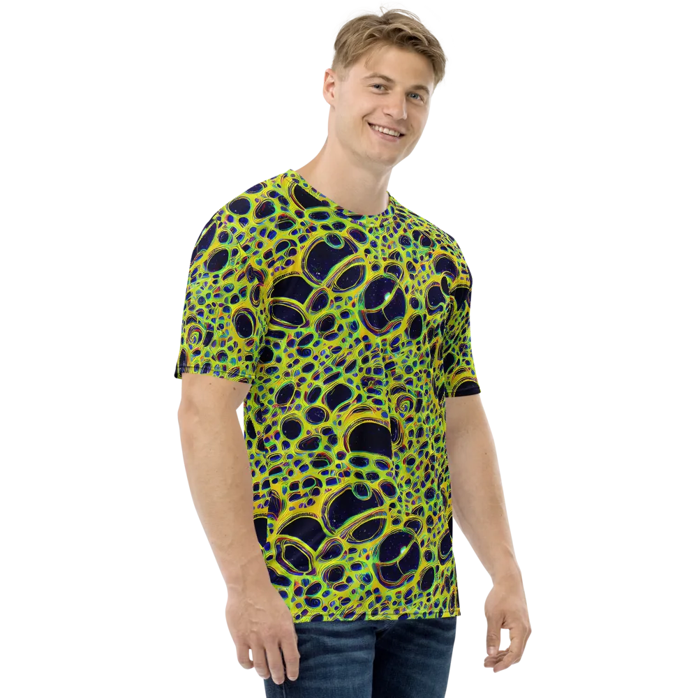 Acidic Nebula on Men's Crew Neck T-Shirt — Right