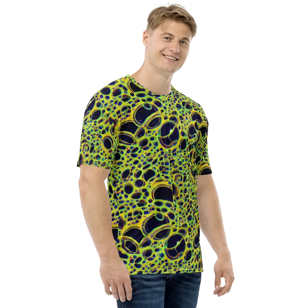 Acidic Nebula on Men's Crew Neck T-Shirt — Right