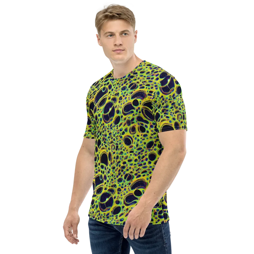 Acidic Nebula on Men's Crew Neck T-Shirt — Left