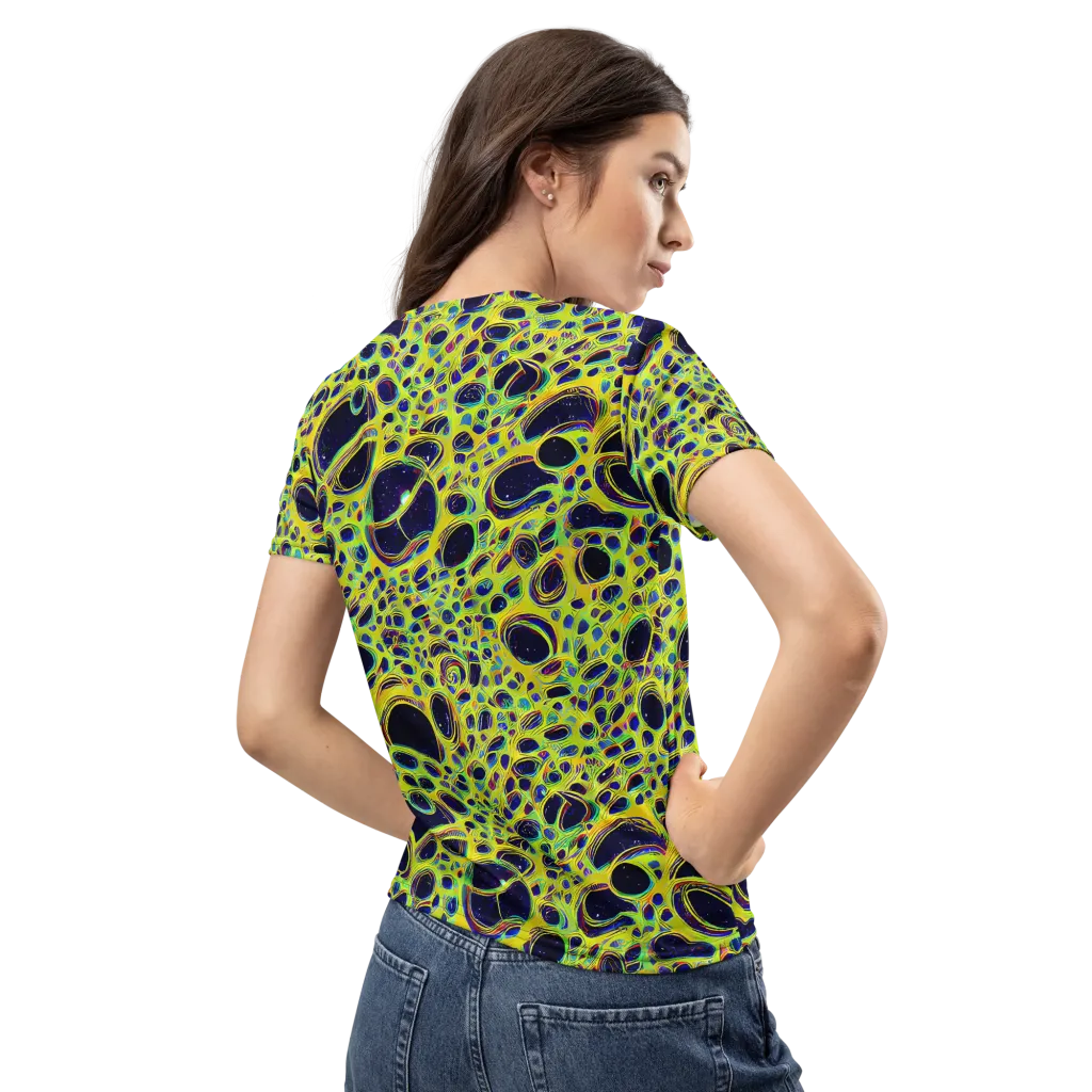 Acidic Nebula on Women's Crew Neck T-Shirt — Back