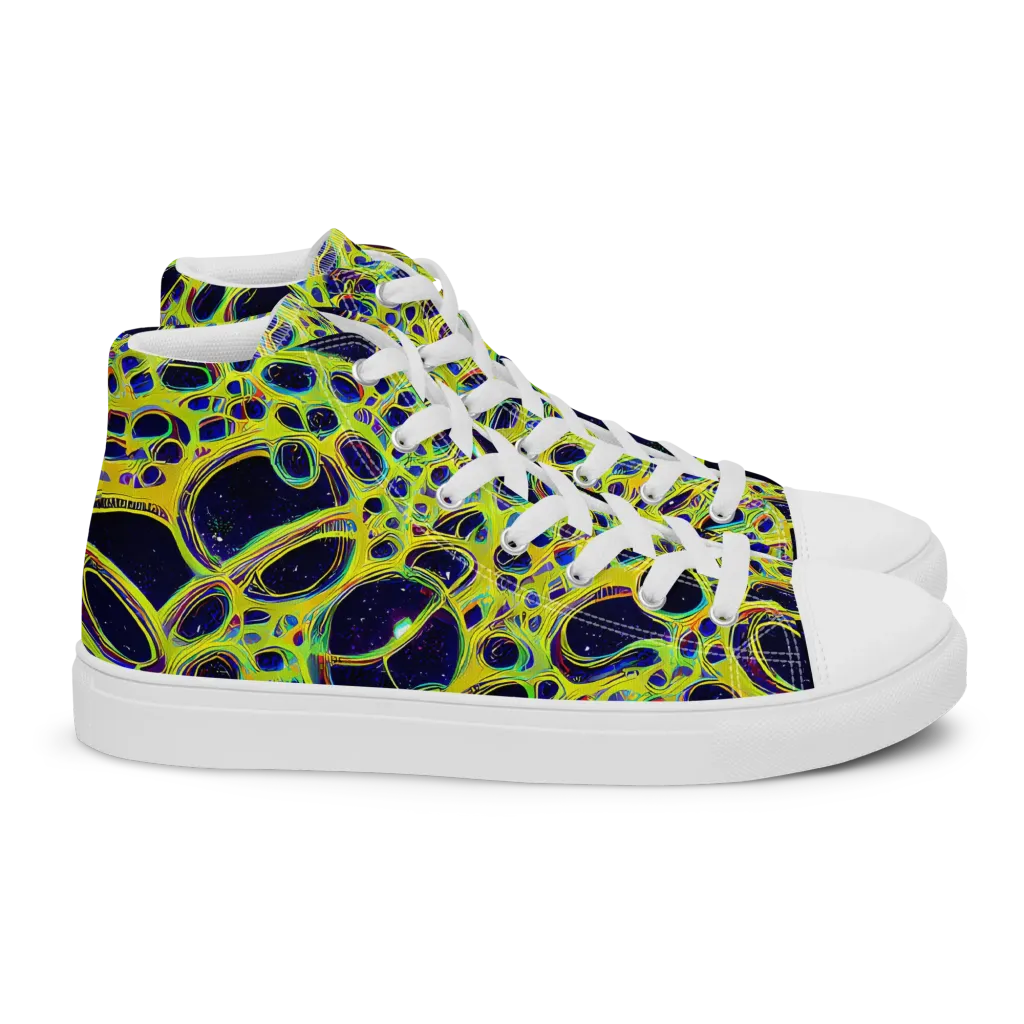 Acidic Nebula on Women's High Top Canvas Shoes — Right
