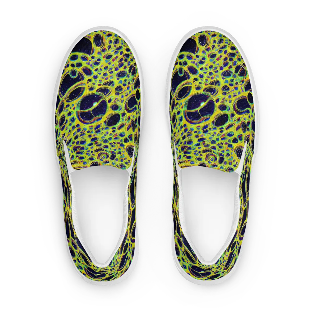 Acidic Nebula on Men's Slip-On Canvas Shoes — Front