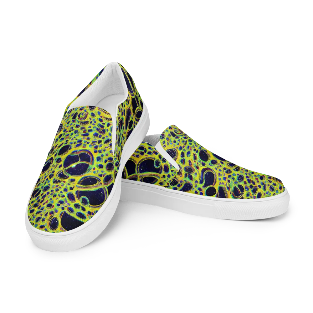 Acidic Nebula on Men's Slip-On Canvas Shoes — Left Front