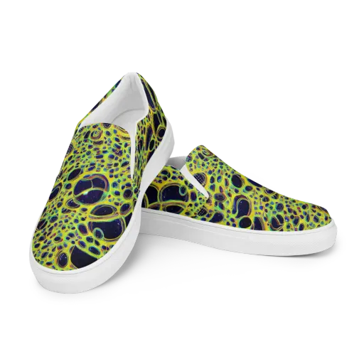 Acidic Nebula on a Men's Slip-On Canvas Shoes