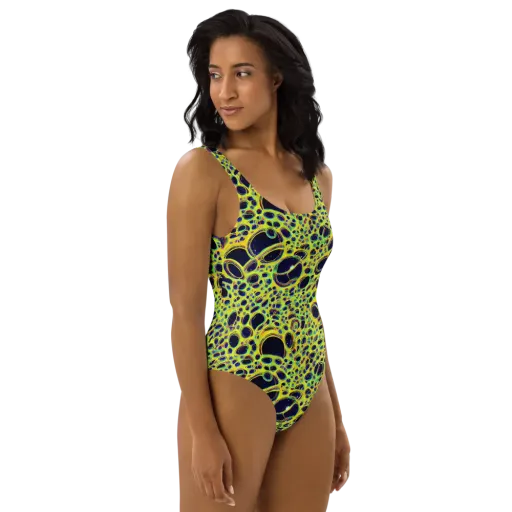 Acidic Nebula on a One-Piece Swimsuit