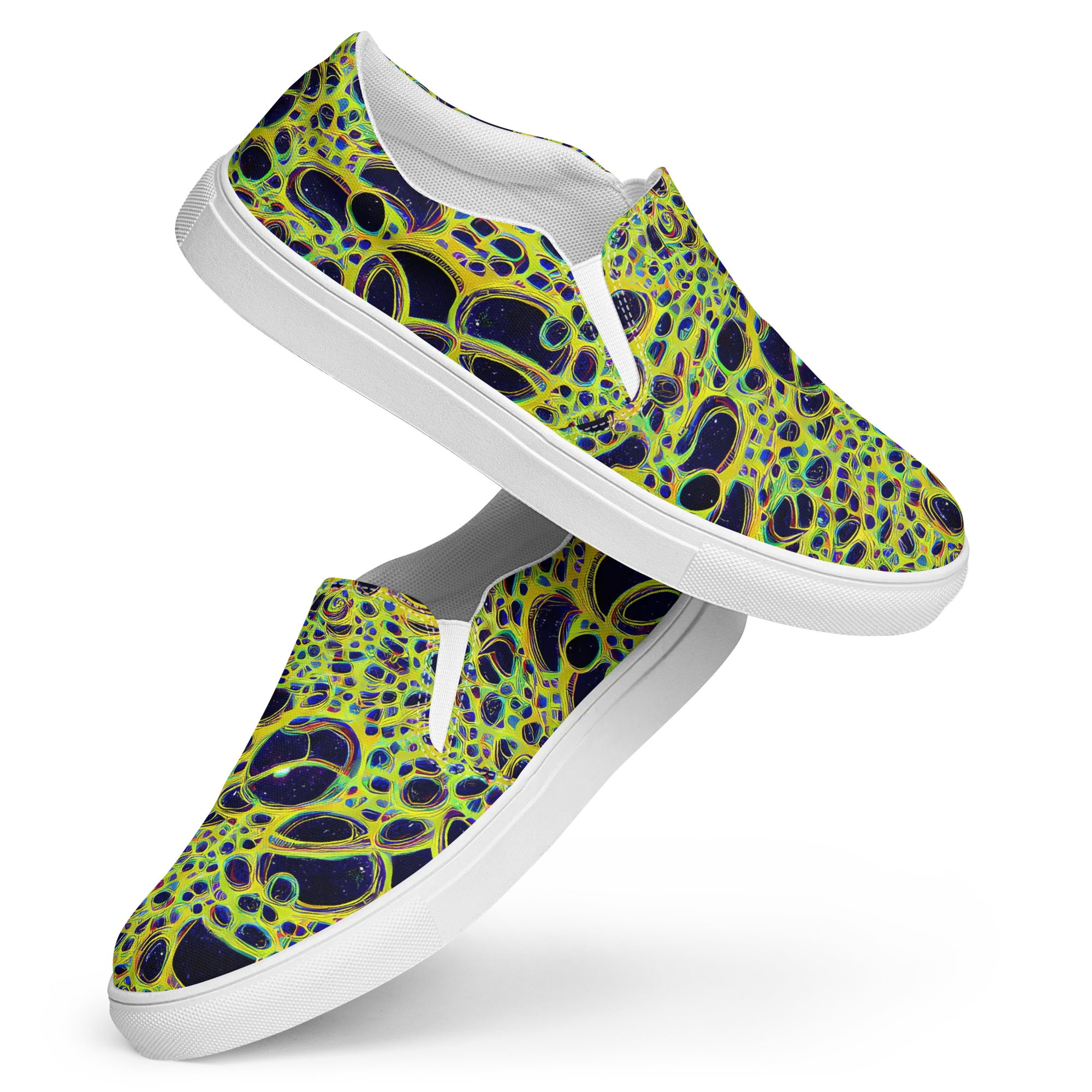 Acidic Nebula on Women's Slip-On Canvas Shoes — Front