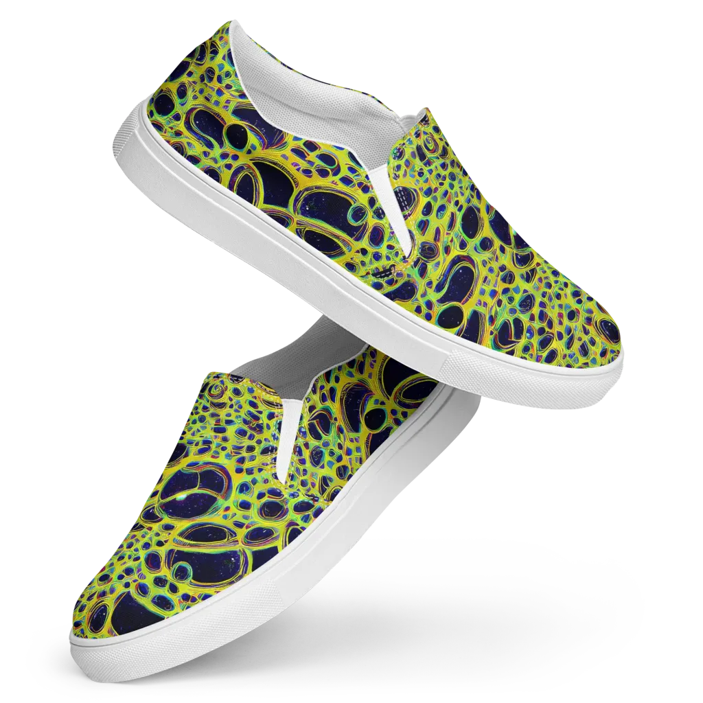 Acidic Nebula on Women's Slip-On Canvas Shoes — Front