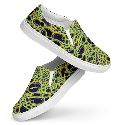 Acidic Nebula on a Women's Slip-On Canvas Shoes