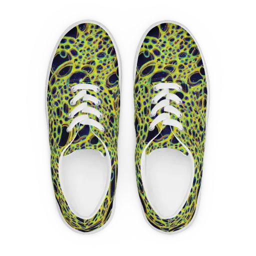 Acidic Nebula on a Men's Lace-Up Canvas Shoes