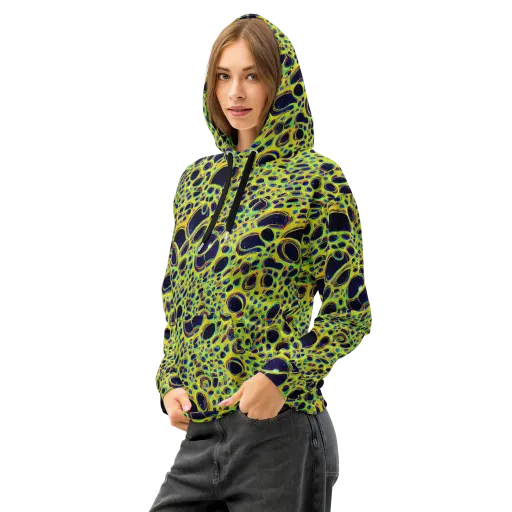 Acidic Nebula on a Cotton Hoodie