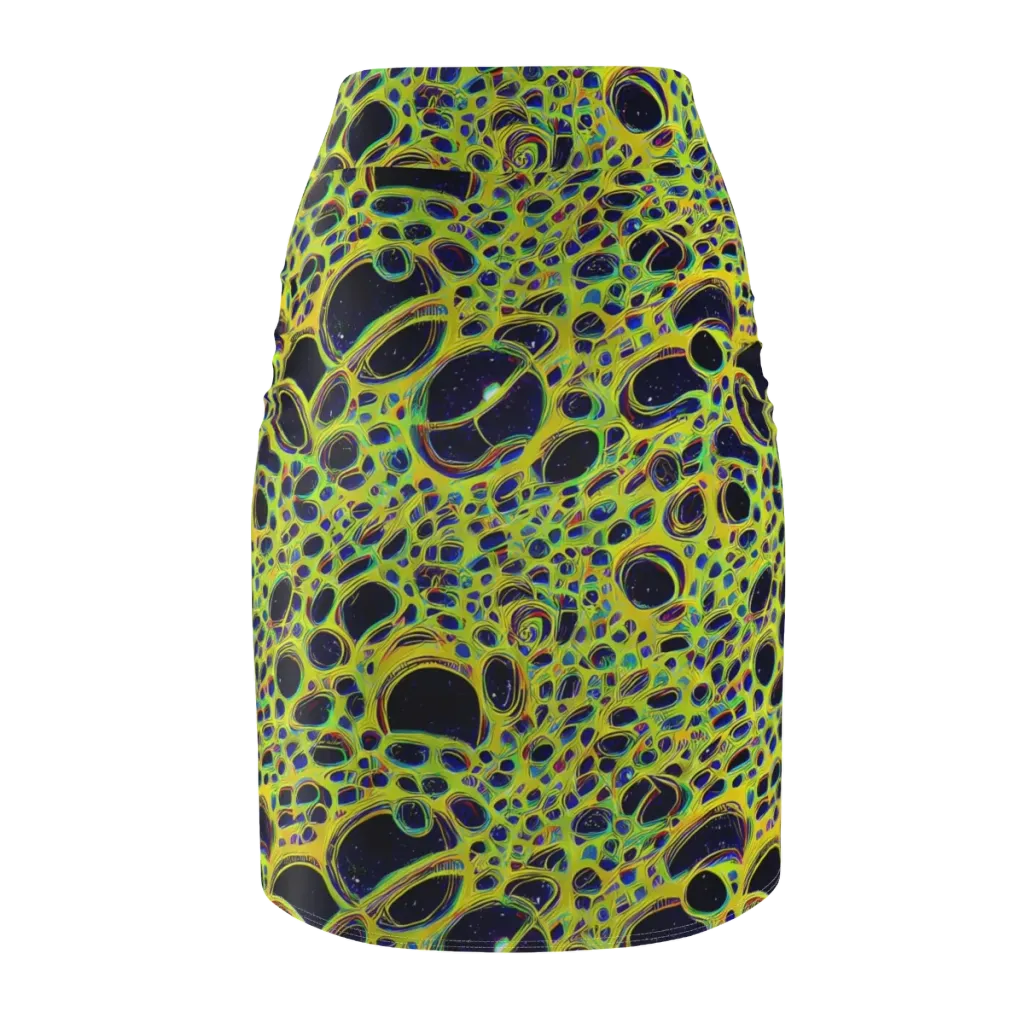 Acidic Nebula on Pencil Skirt — Back