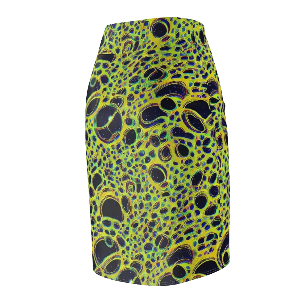Acidic Nebula on Pencil Skirt — Back Side