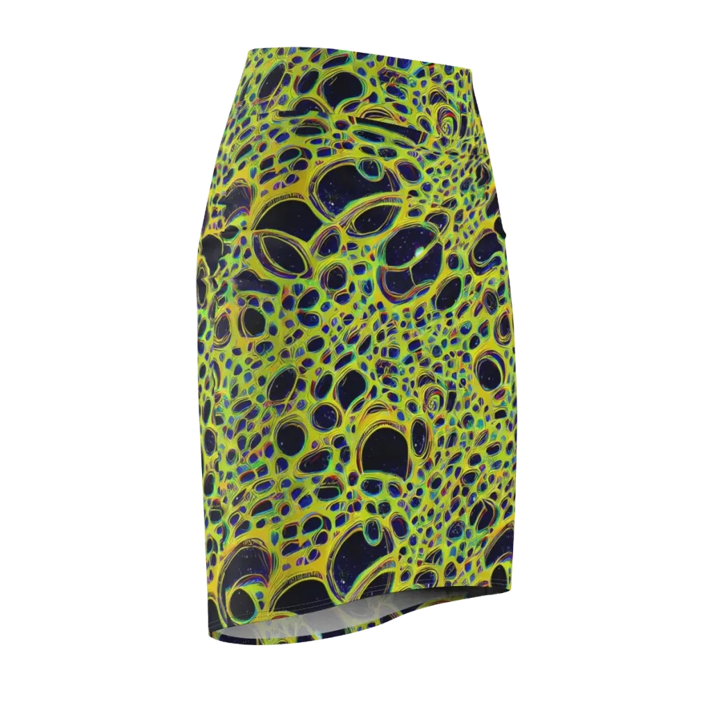 Acidic Nebula on Pencil Skirt — Front Side