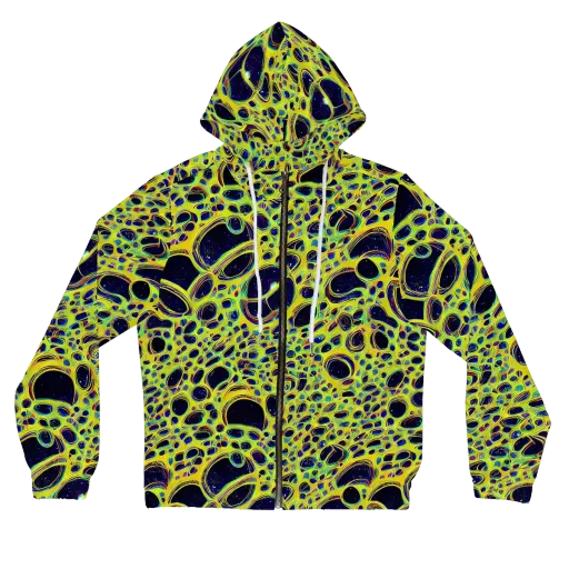 Acidic Nebula on a Women's Full-Zip Hoodie