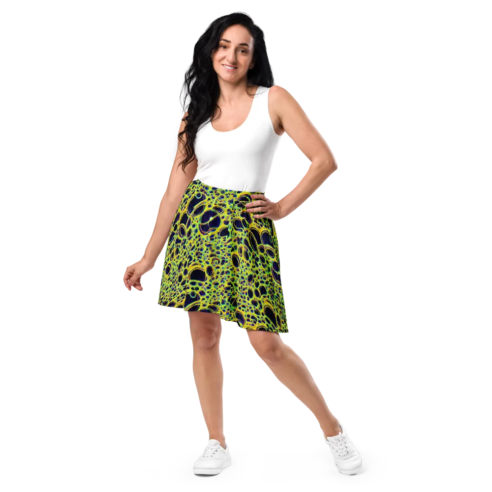 Acidic Nebula on Skater Skirt — Front