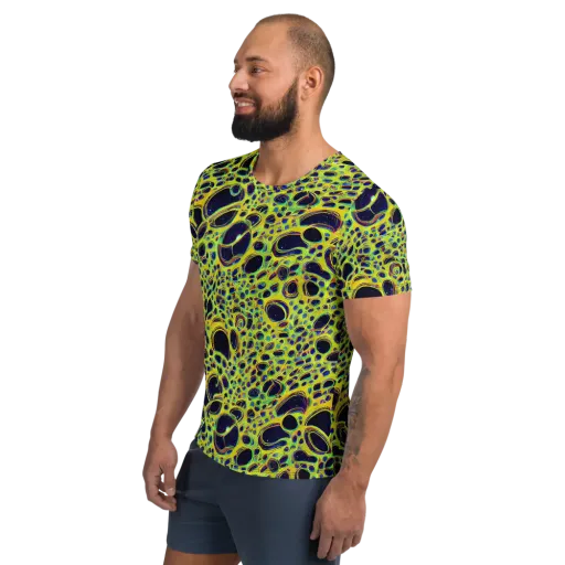 Acidic Nebula on a Men's Athletic T-Shirt