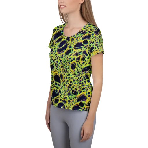 Acidic Nebula on a Women's Athletic T-Shirt
