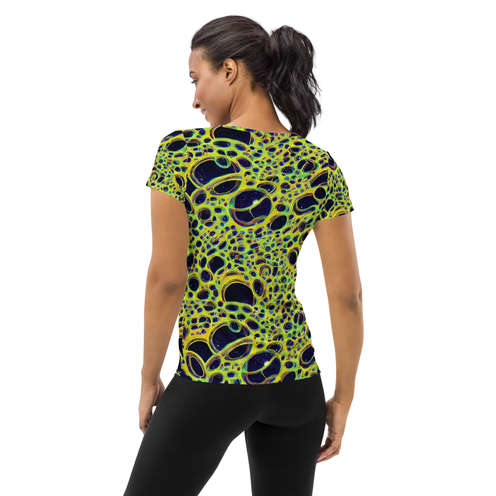 Acidic Nebula on Women's Athletic T-Shirt — Back
