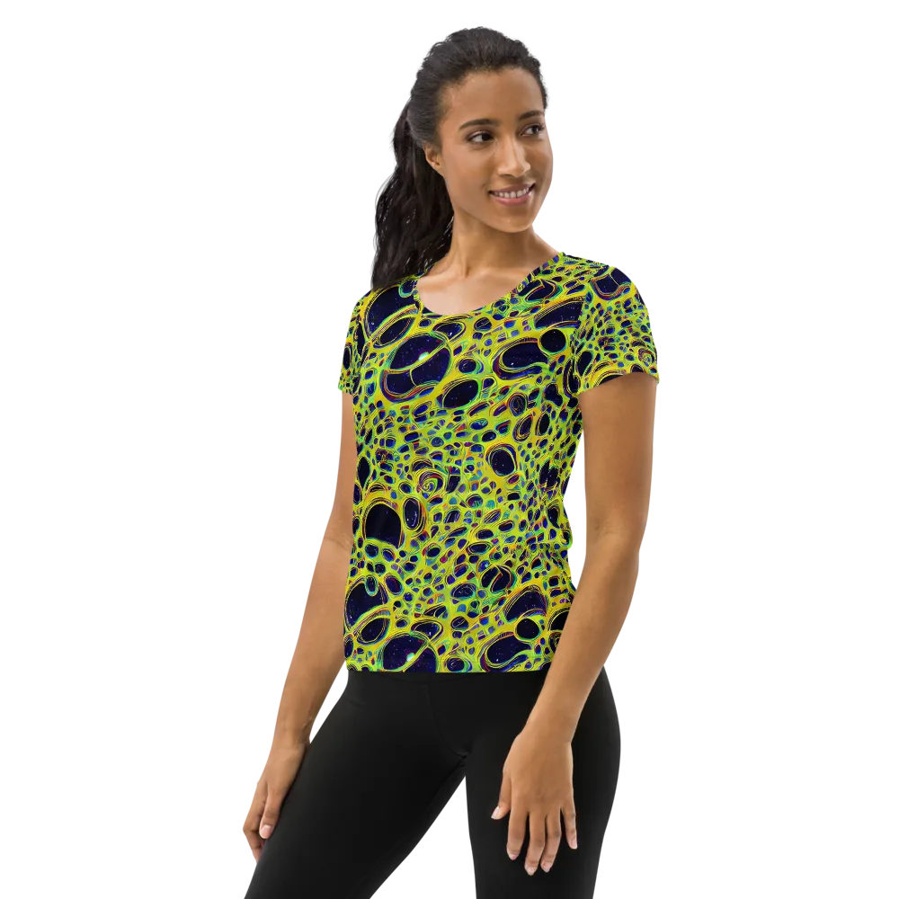 Acidic Nebula on Women's Athletic T-Shirt — Left