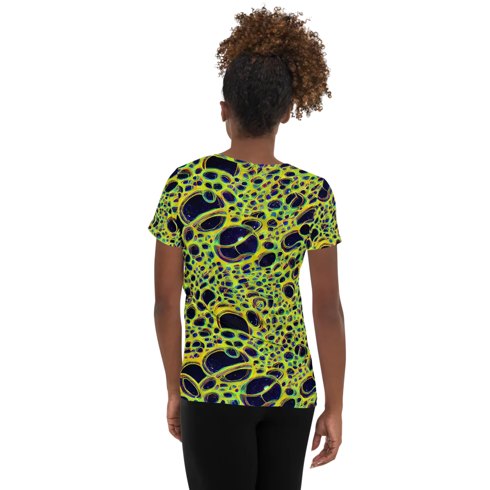 Acidic Nebula on Women's Athletic T-Shirt — Back