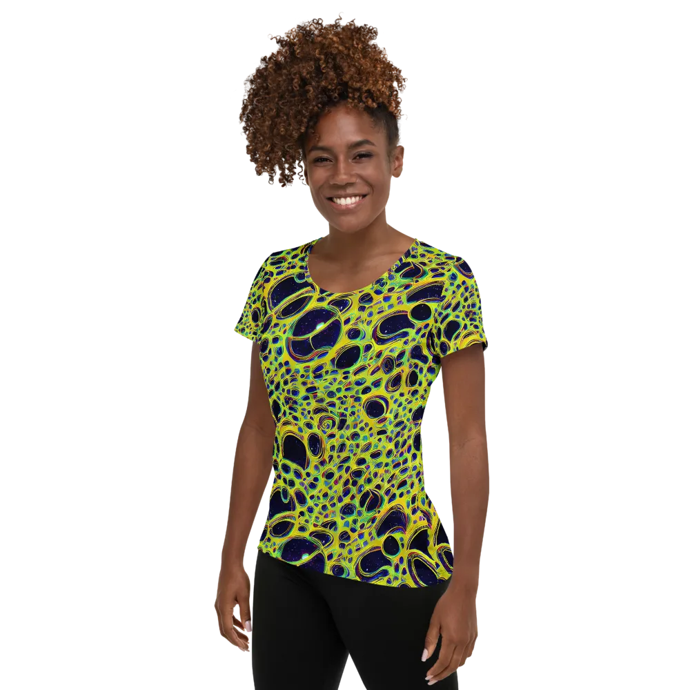 Acidic Nebula on Women's Athletic T-Shirt — Left