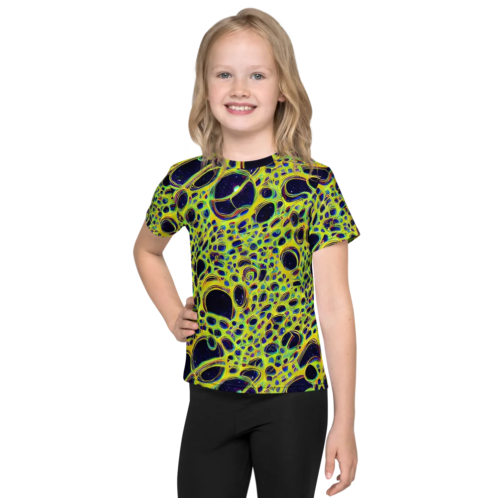 Acidic Nebula on Kids Crew Neck T-Shirt — Front