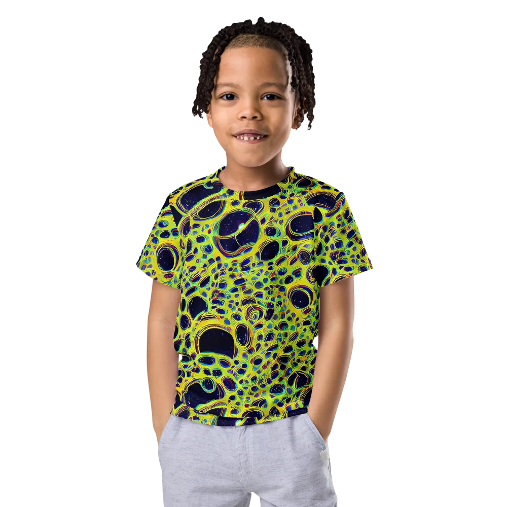 Acidic Nebula on Kids Crew Neck T-Shirt — Front