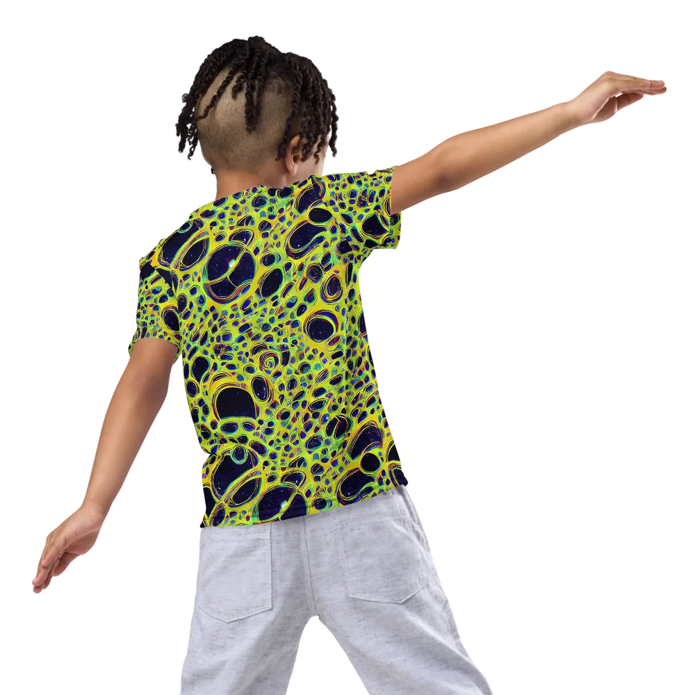Acidic Nebula on Kids Crew Neck T-Shirt — Back