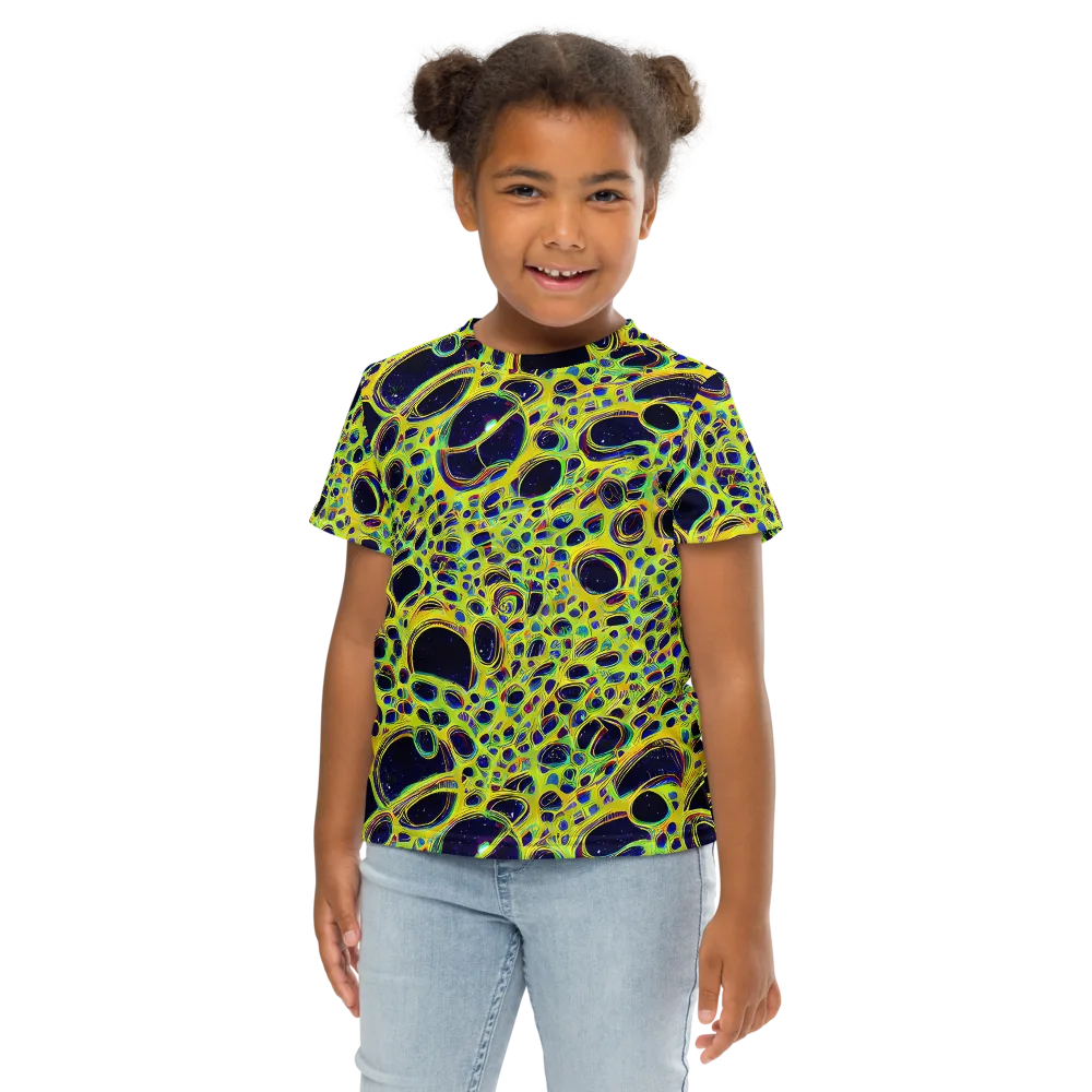 Acidic Nebula on Kids Crew Neck T-Shirt — Front