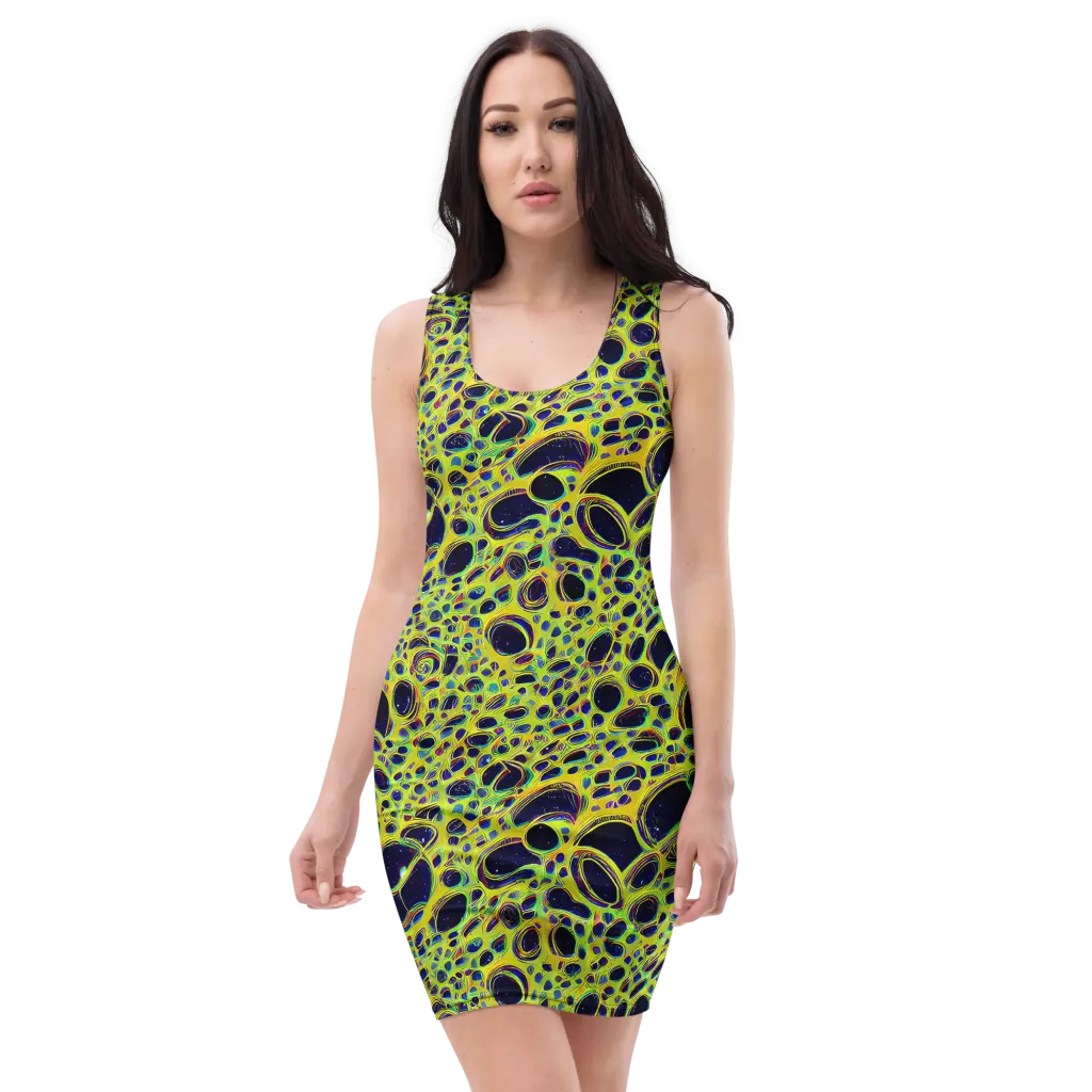 Acidic Nebula on Bodycon Dress — Front
