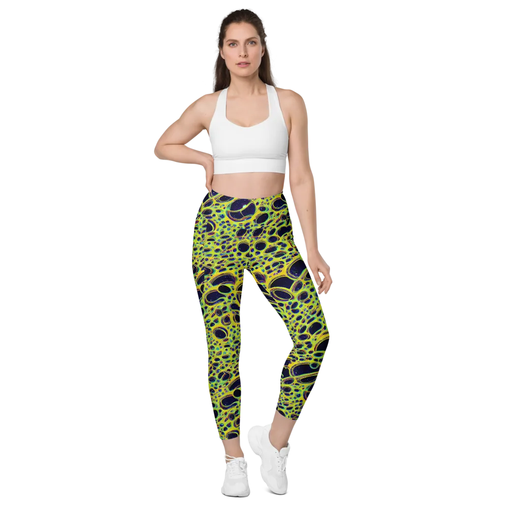 Acidic Nebula on Leggings with Pockets — Front
