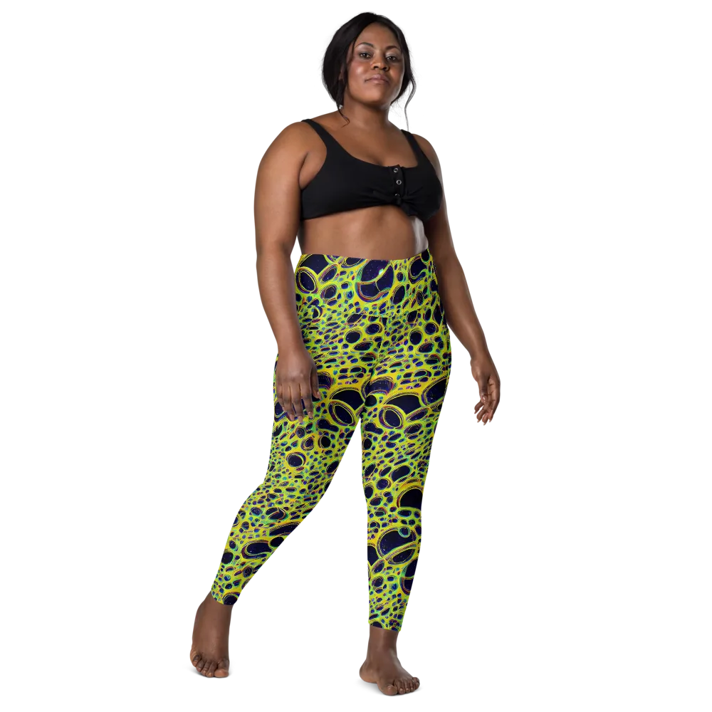 Acidic Nebula on Leggings with Pockets — Front