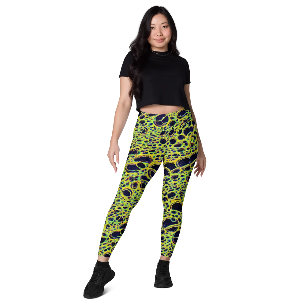 Acidic Nebula on Leggings with Pockets — Front