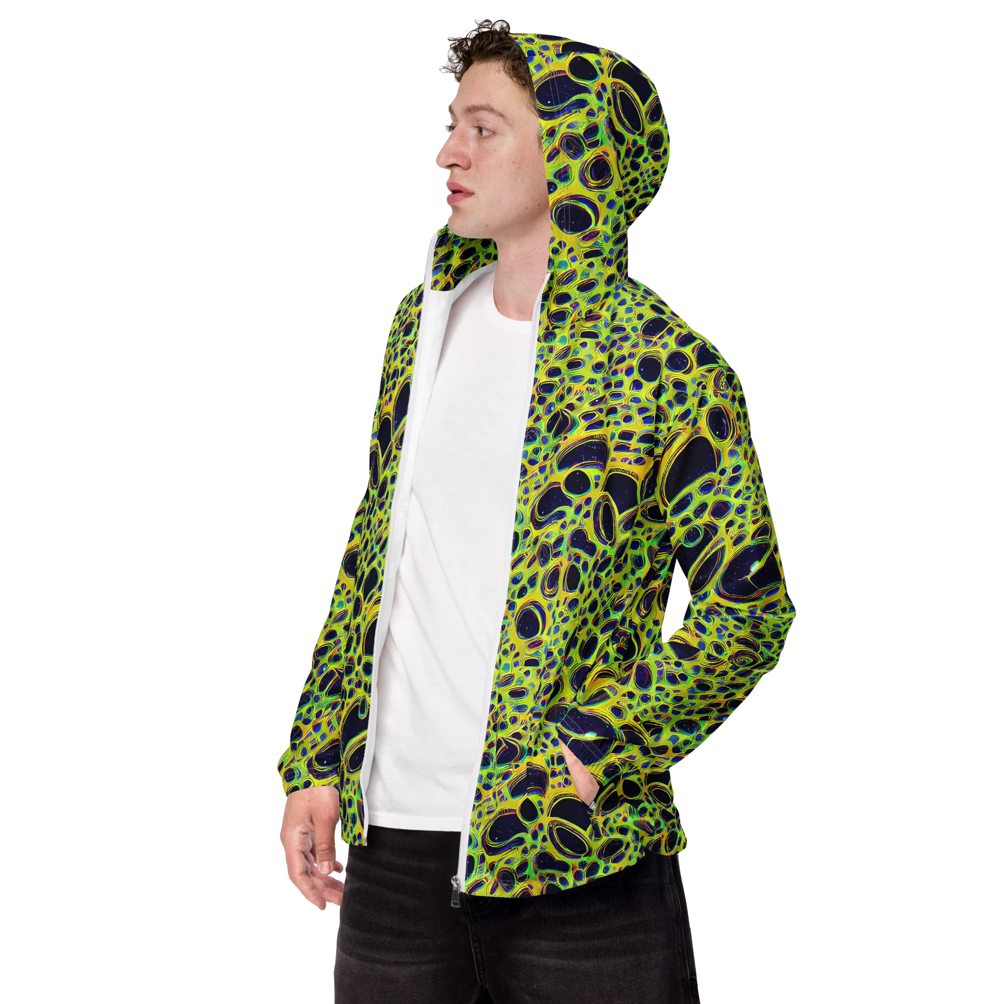 Acidic Nebula on Men's Windbreaker — Left Front