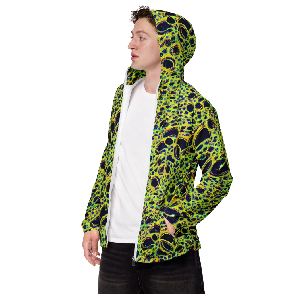 Acidic Nebula on Men's Windbreaker — Left Front