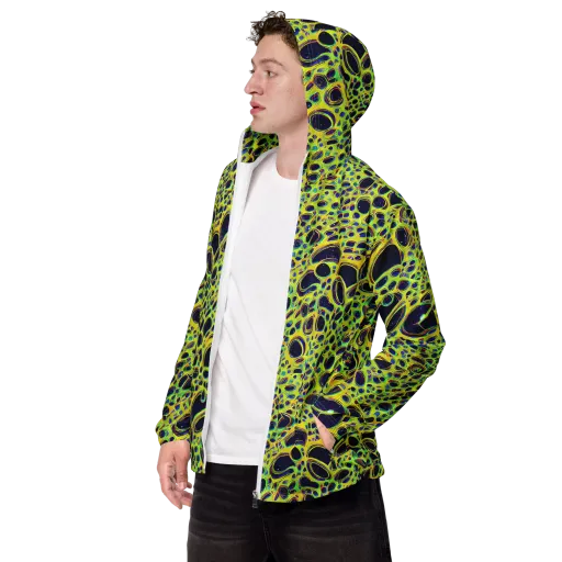 Acidic Nebula on a Men's Windbreaker