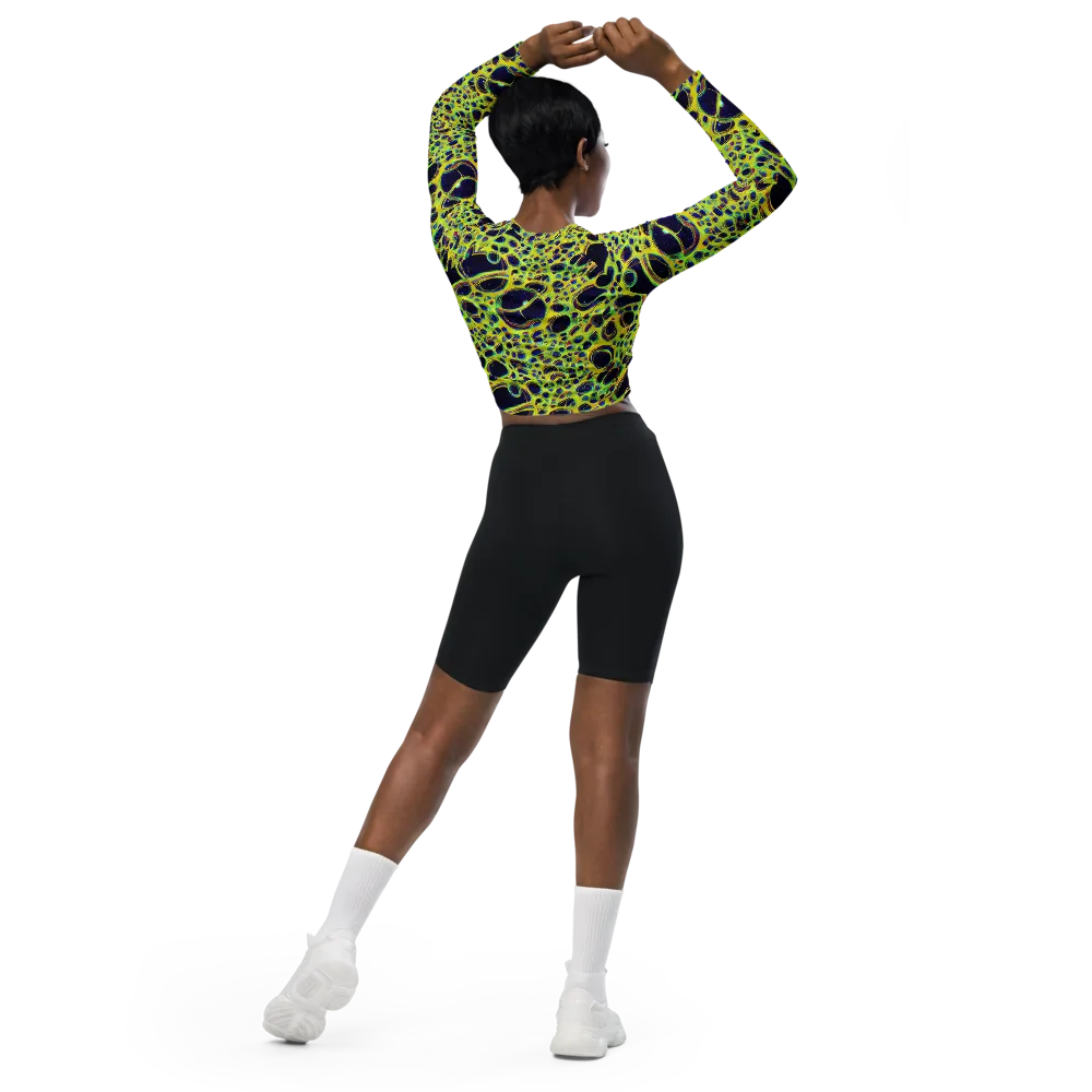 Acidic Nebula on Long Sleeve Crop Top — Back