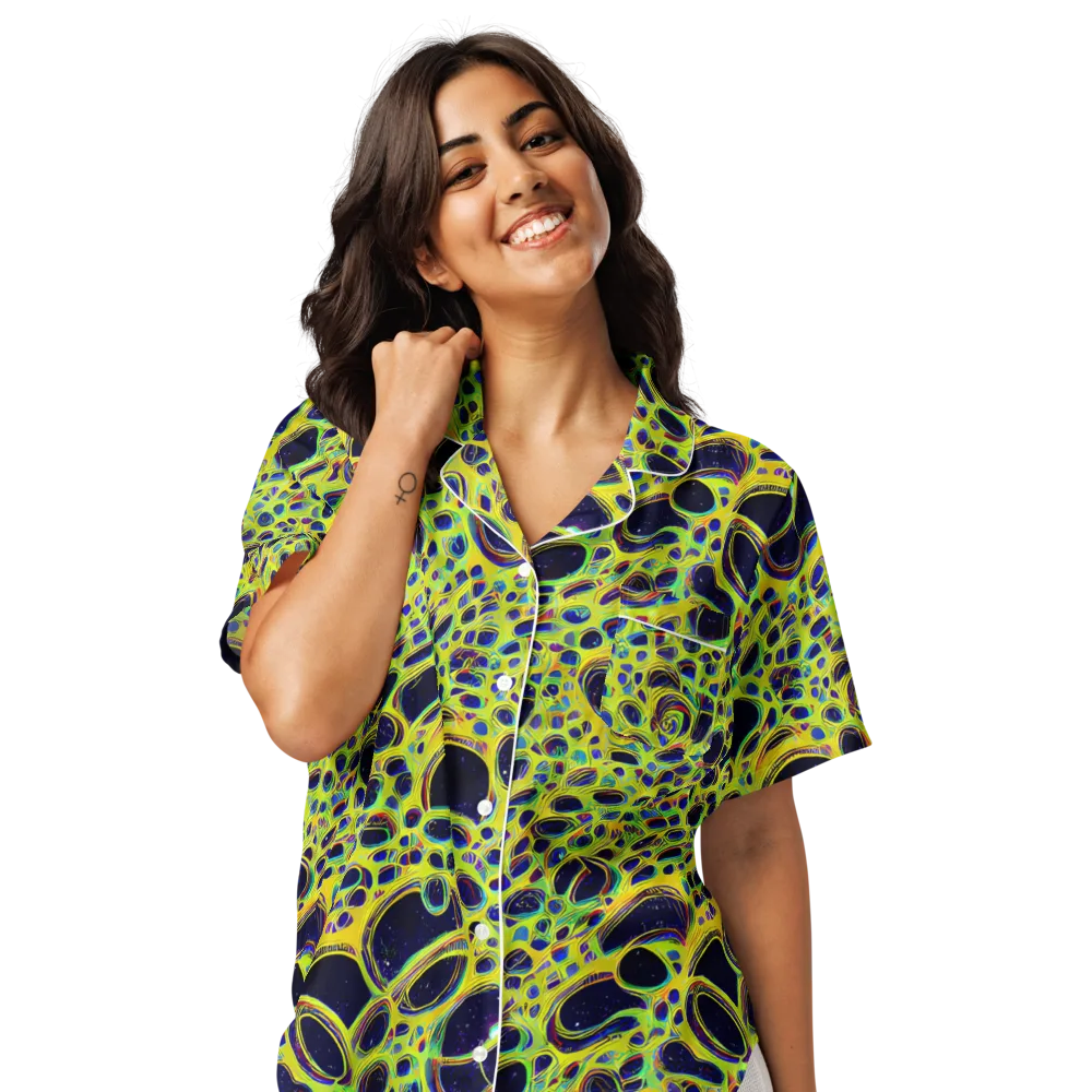 Acidic Nebula on Women's Short Sleeve Pajama Top — Front
