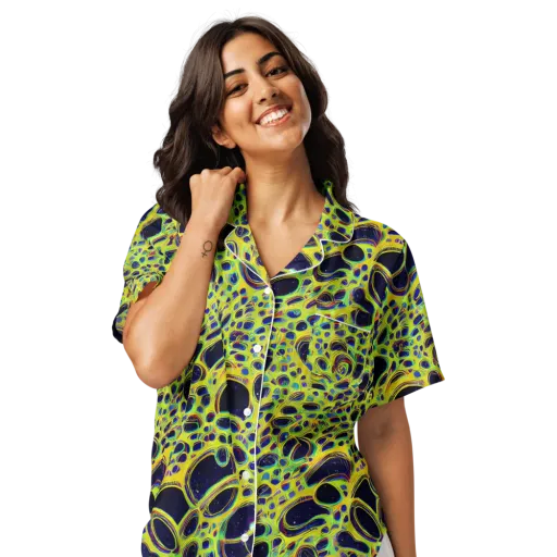Acidic Nebula on a Women's Short Sleeve Pajama Top