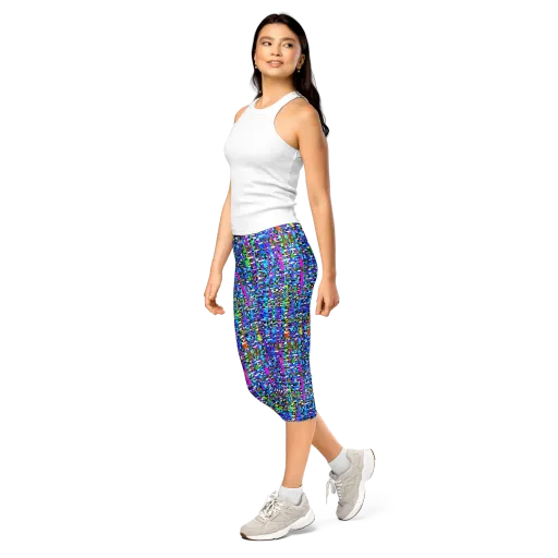 Neon Mosaic on a Capri Leggings