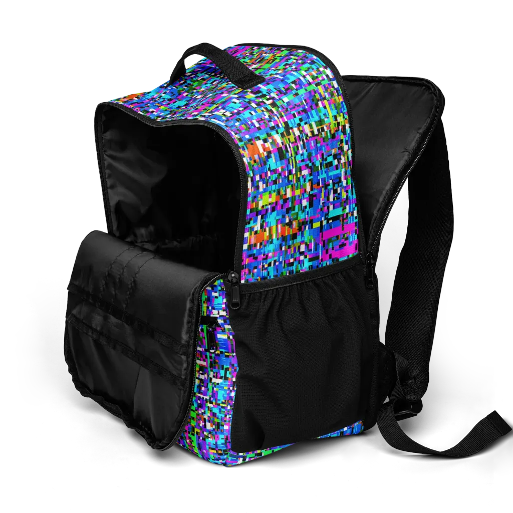 Neon Mosaic on Utility Backpack — Product details 2