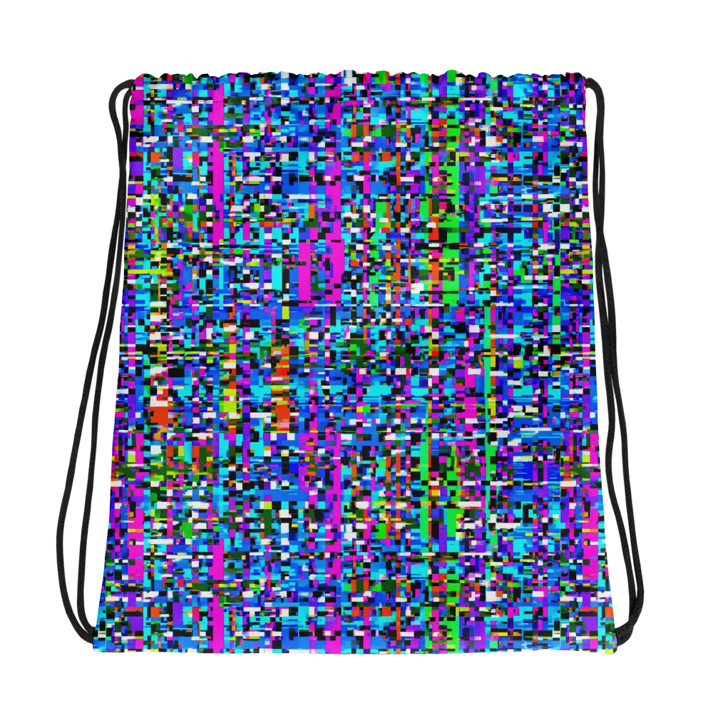 Neon Mosaic on Drawstring Bag — Photo