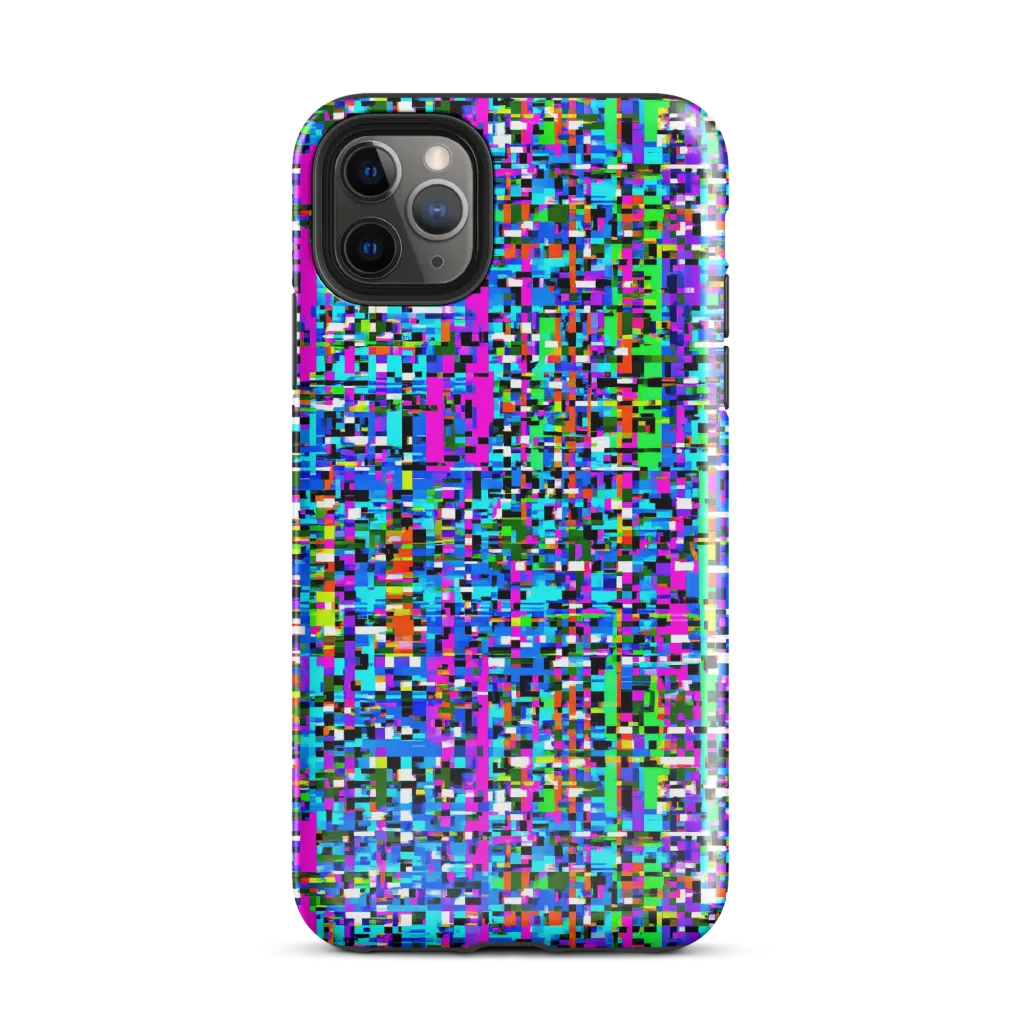Neon Mosaic on Tough Case for iPhone® — Front