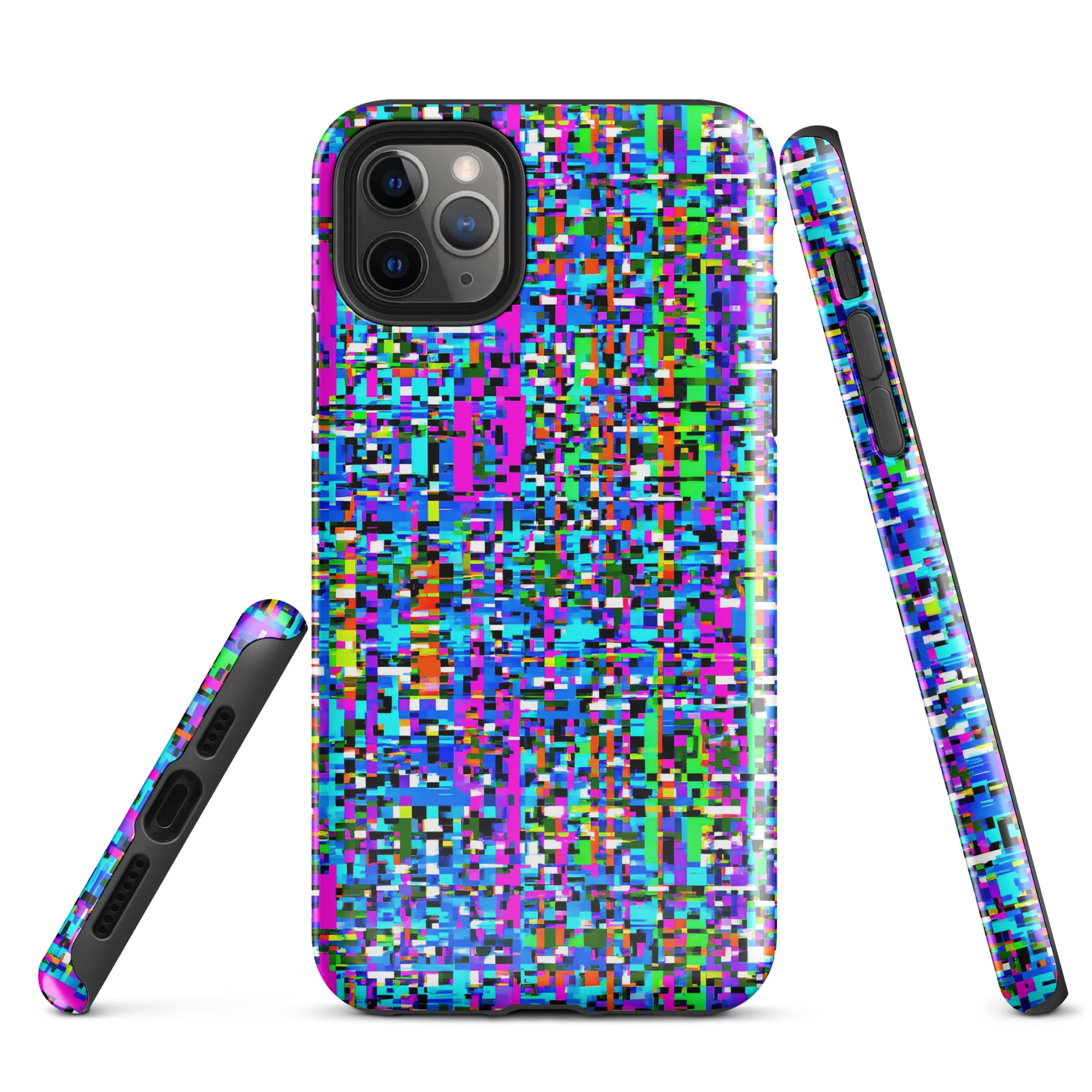 Neon Mosaic on Tough Case for iPhone® — Front