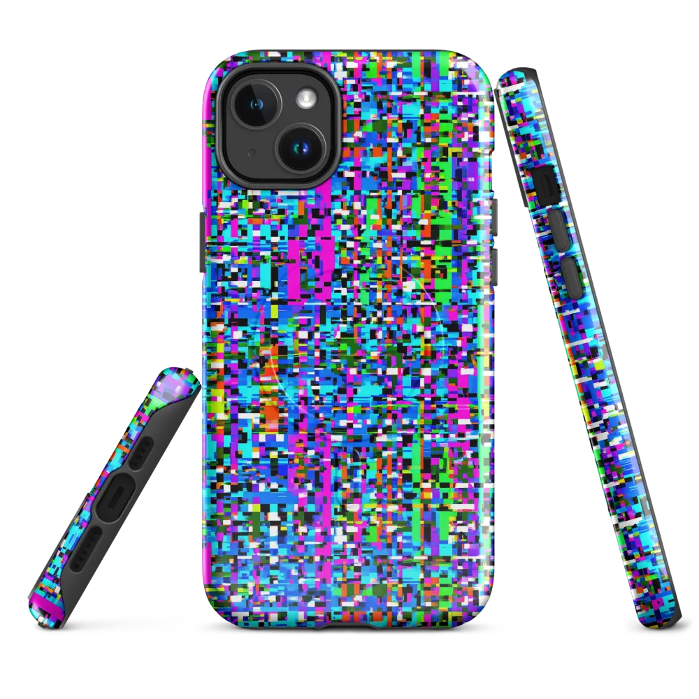 Neon Mosaic on MagSafe Tough Case for iPhone® — Front